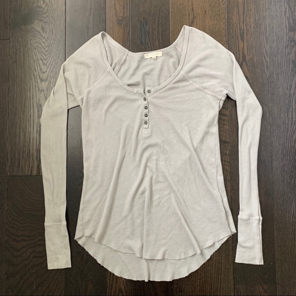 Urban Outfitters Long Sleeve Henley Button Tee
